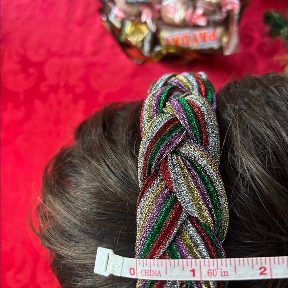 Multicolor Metallic Fabric Headband - Picture 8 of 8